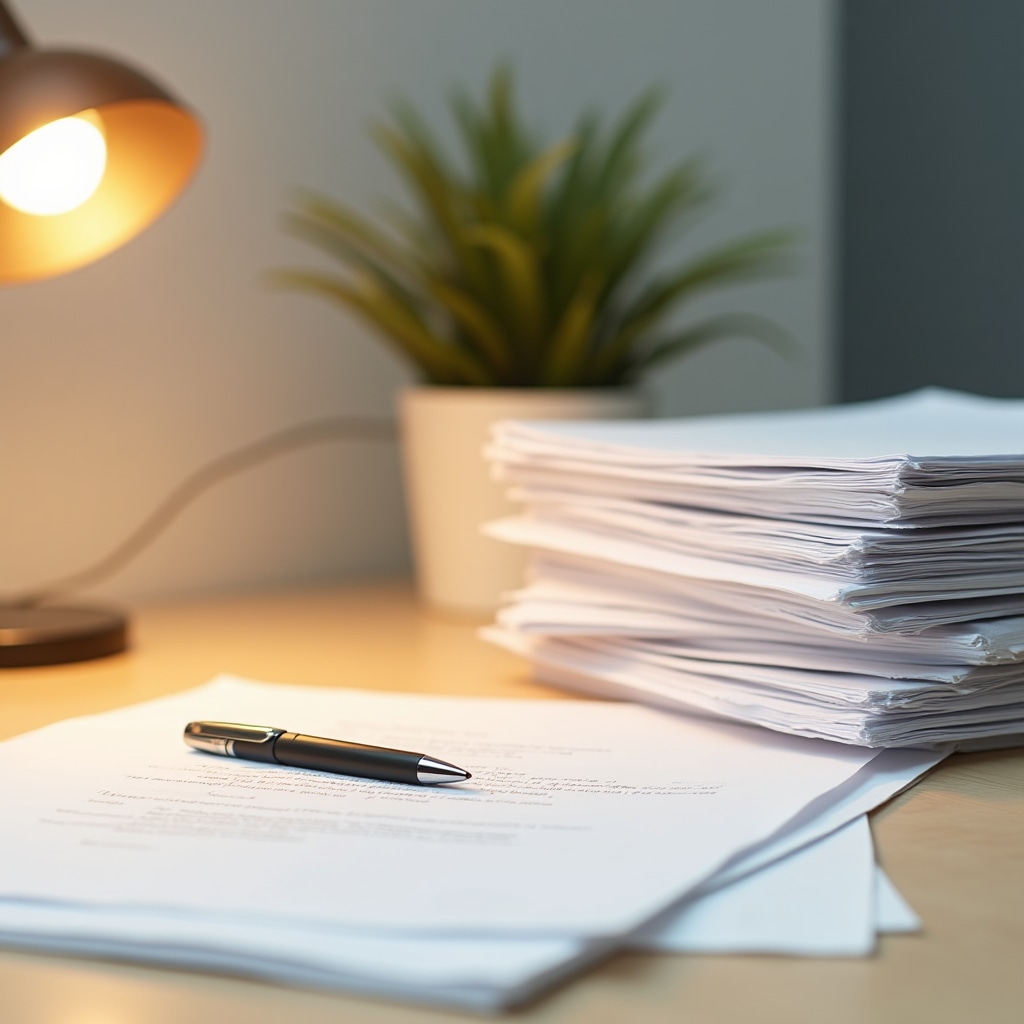 Documente contabile organizate pe birou